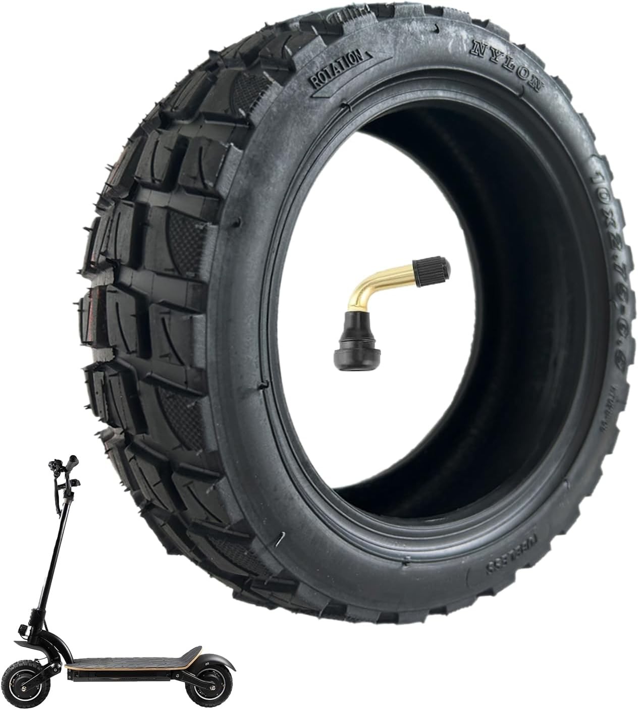 1 Pack 10x2.75-6.5 Off-Road Vacuum Tire, 10 Inch 10x2.75-6.5, Tire x 1