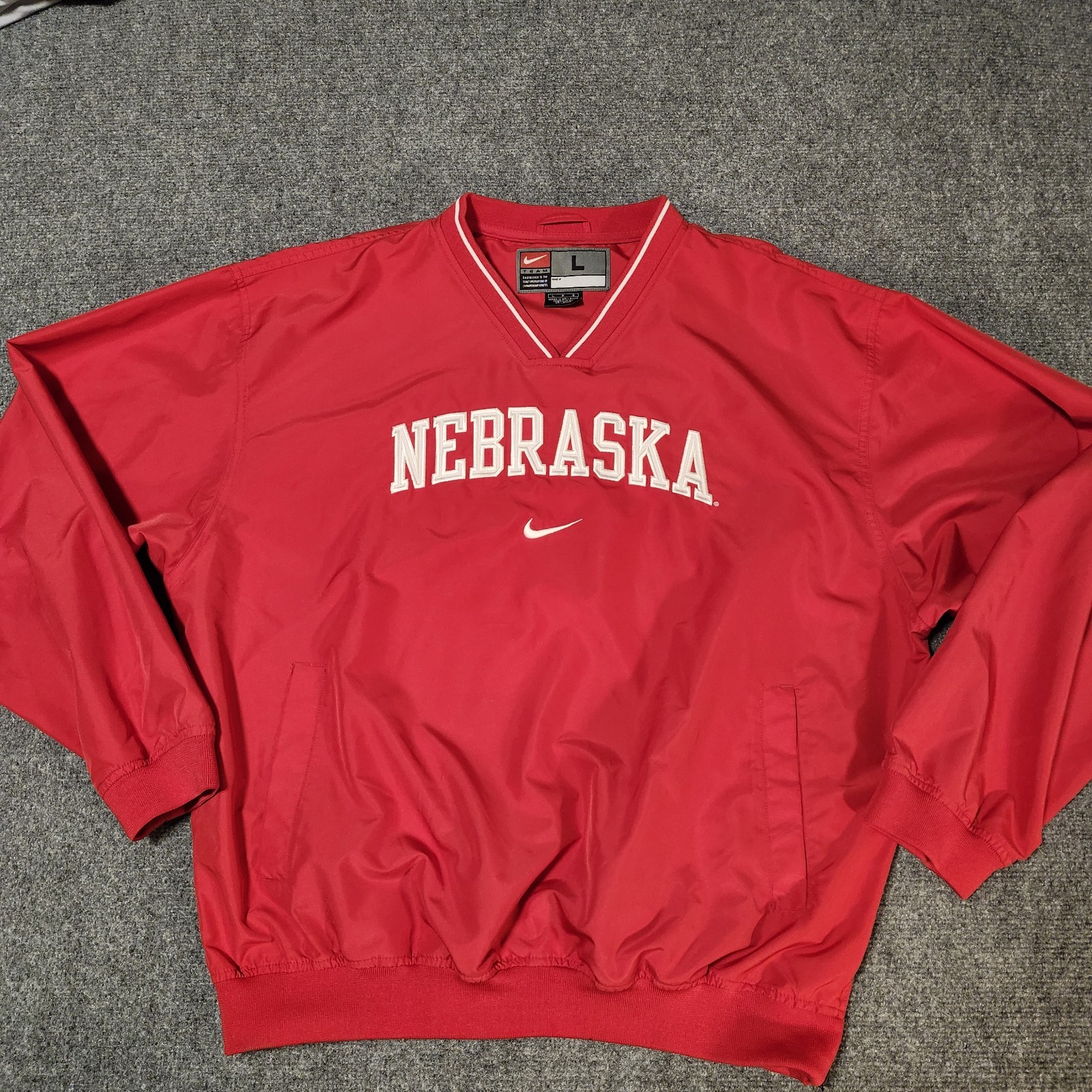 Nebraska Nike Pullover Adult Large NCAA Cornhuskers Windbreaker Jacket