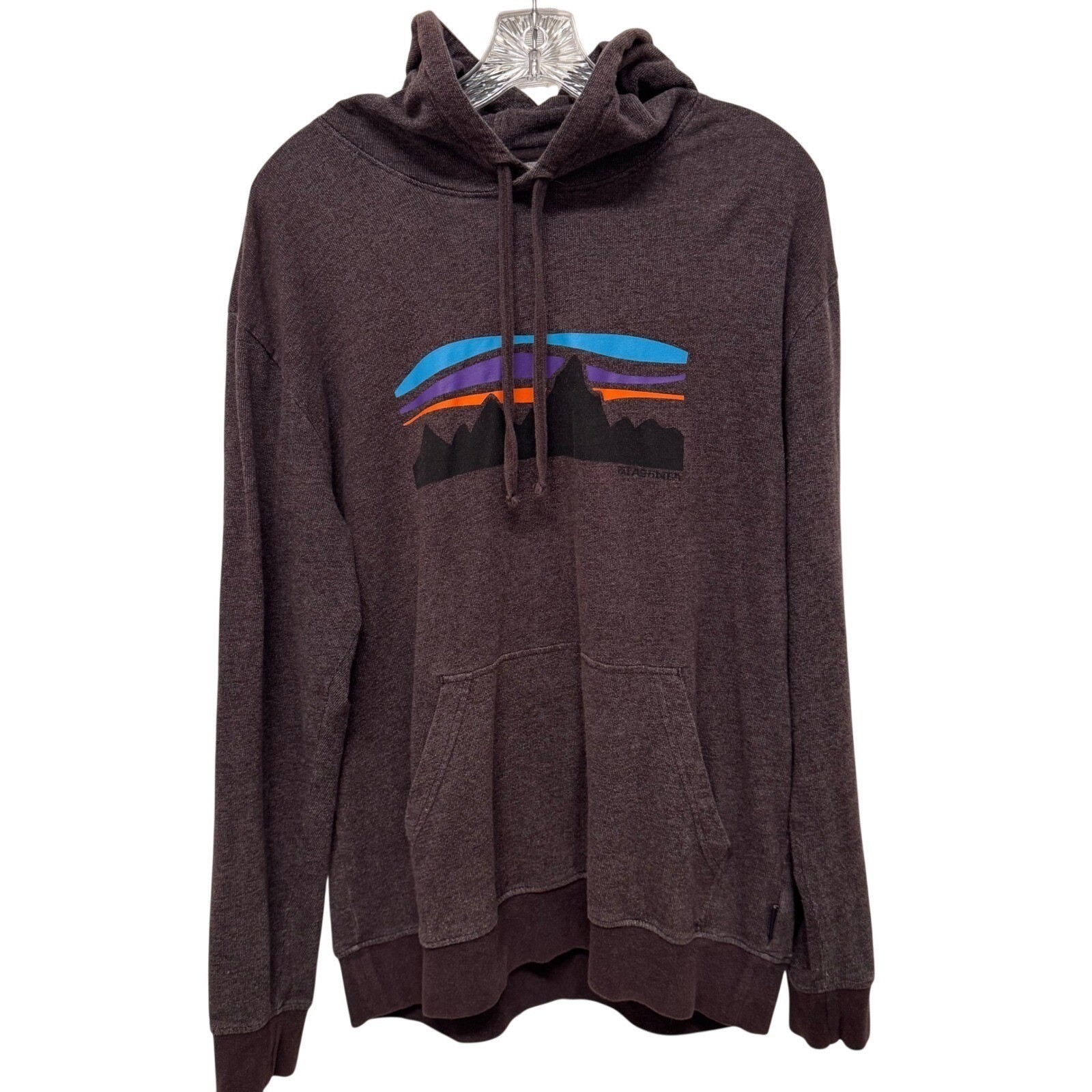 Patagonia Mens Fitz Roy Horizons Organic Cotton Hoodie Brown Heather Pullover L Patagonia Mens Fitz Roy Horizons Organic Cotton Hoodie Brown Heather Pullover L
