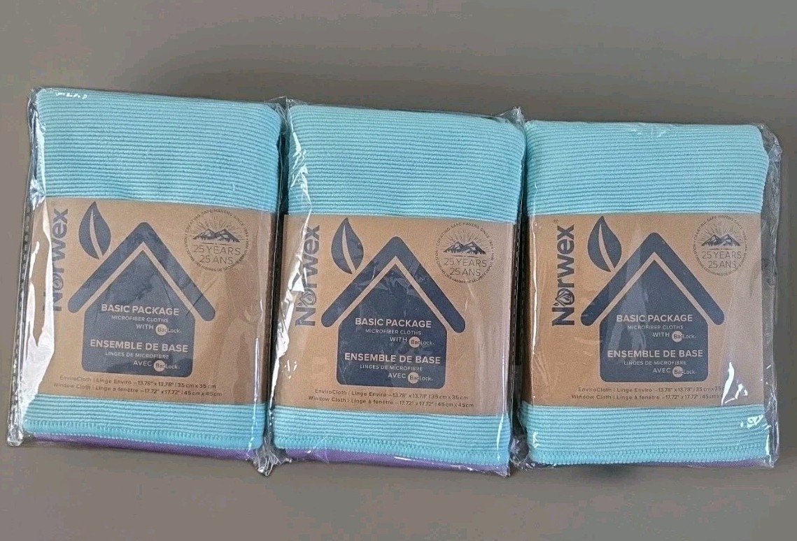 Lot of 3 Norwex Basic Package (3 EnviroCloth, 3 Window Cloth) FREE US SHIPPING Lot of 3 Norwex Basic Package (3 EnviroCloth, 3 Window Cloth) FREE US SHIPPING
