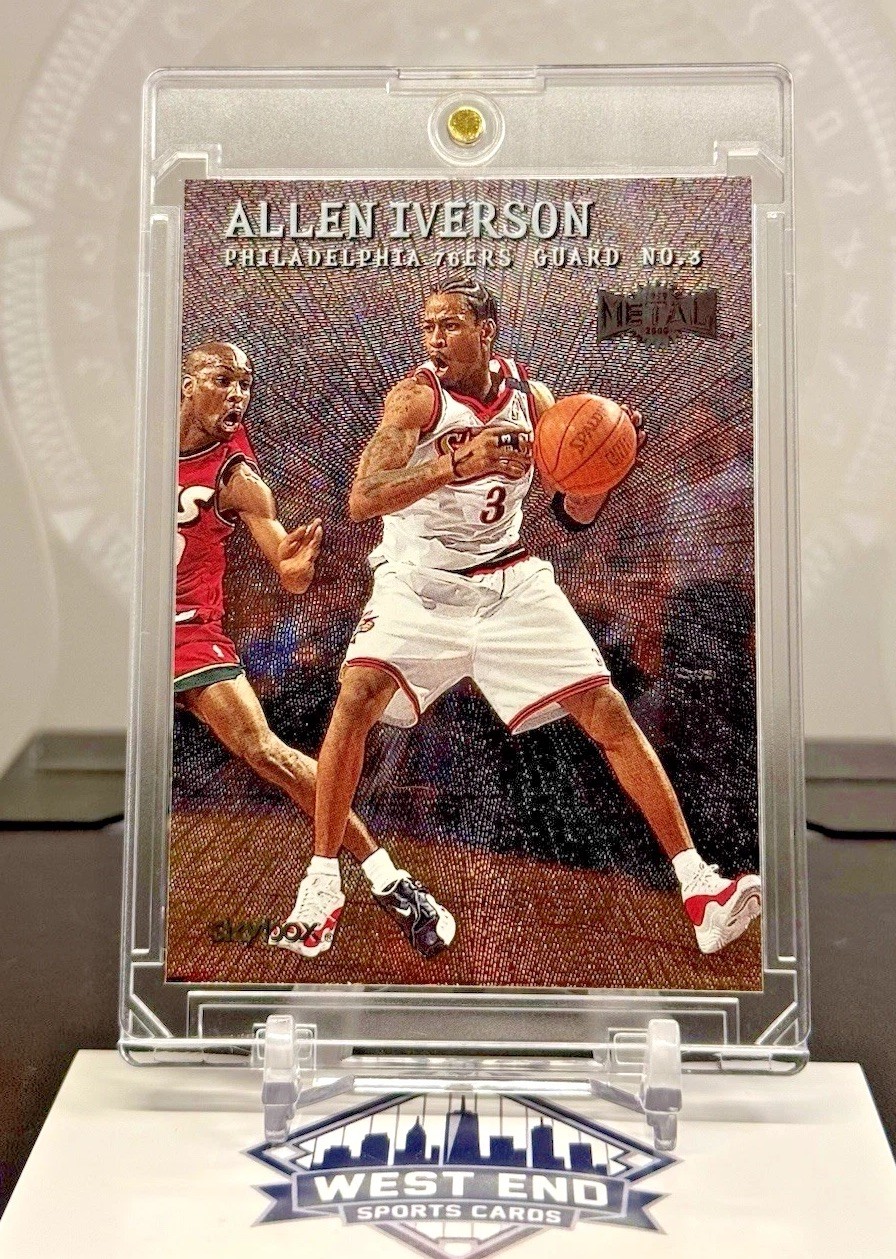 ALLEN IVERSON 1999-00 SkyBox Metal #36 76ers HOF ICONIC 90s FOIL 🔥