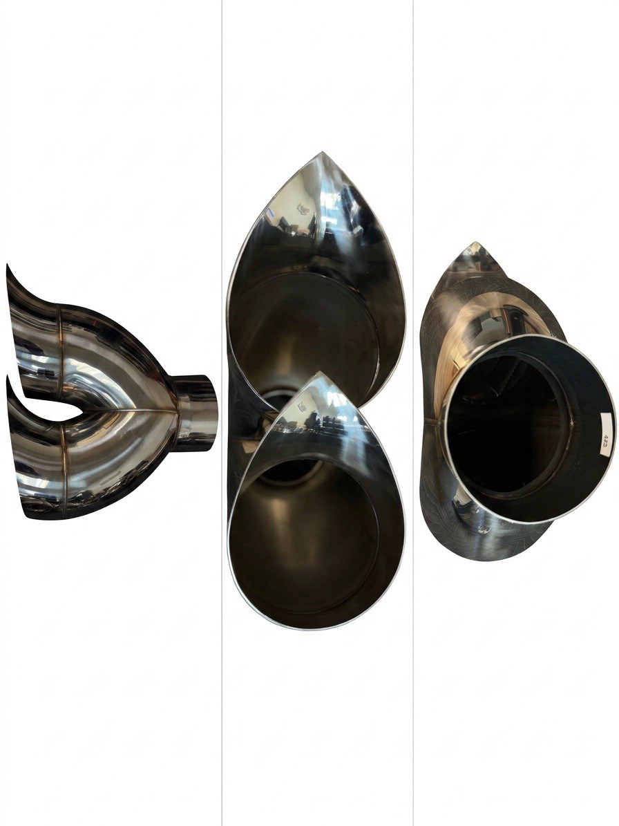 Dual Tear Drop Exhaust Tip 4-5 Dual Tear Drop Exhaust Tip 4-5