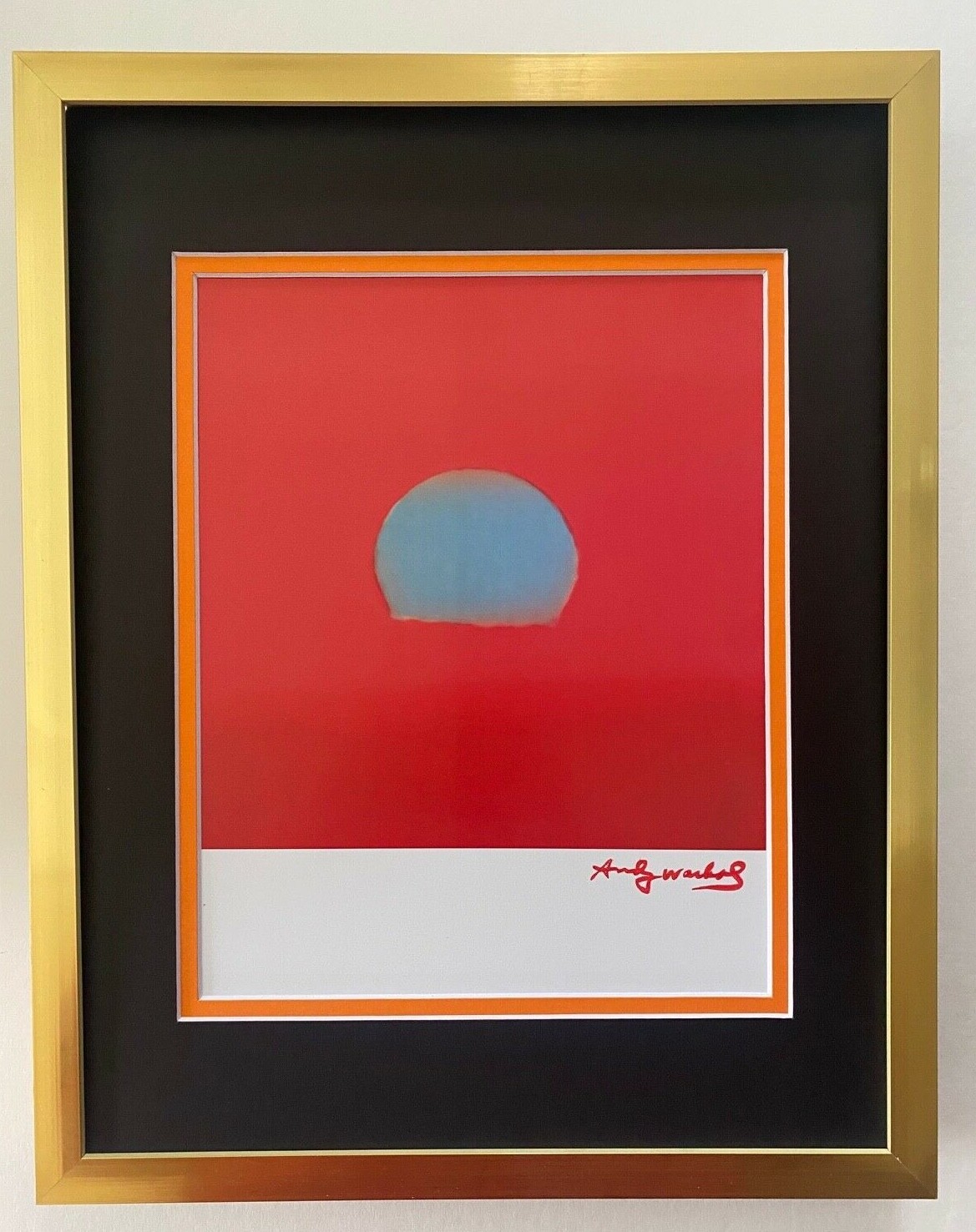 Andy Warhol 1980s Sunset Signed Framed Print Pop Art Collectible