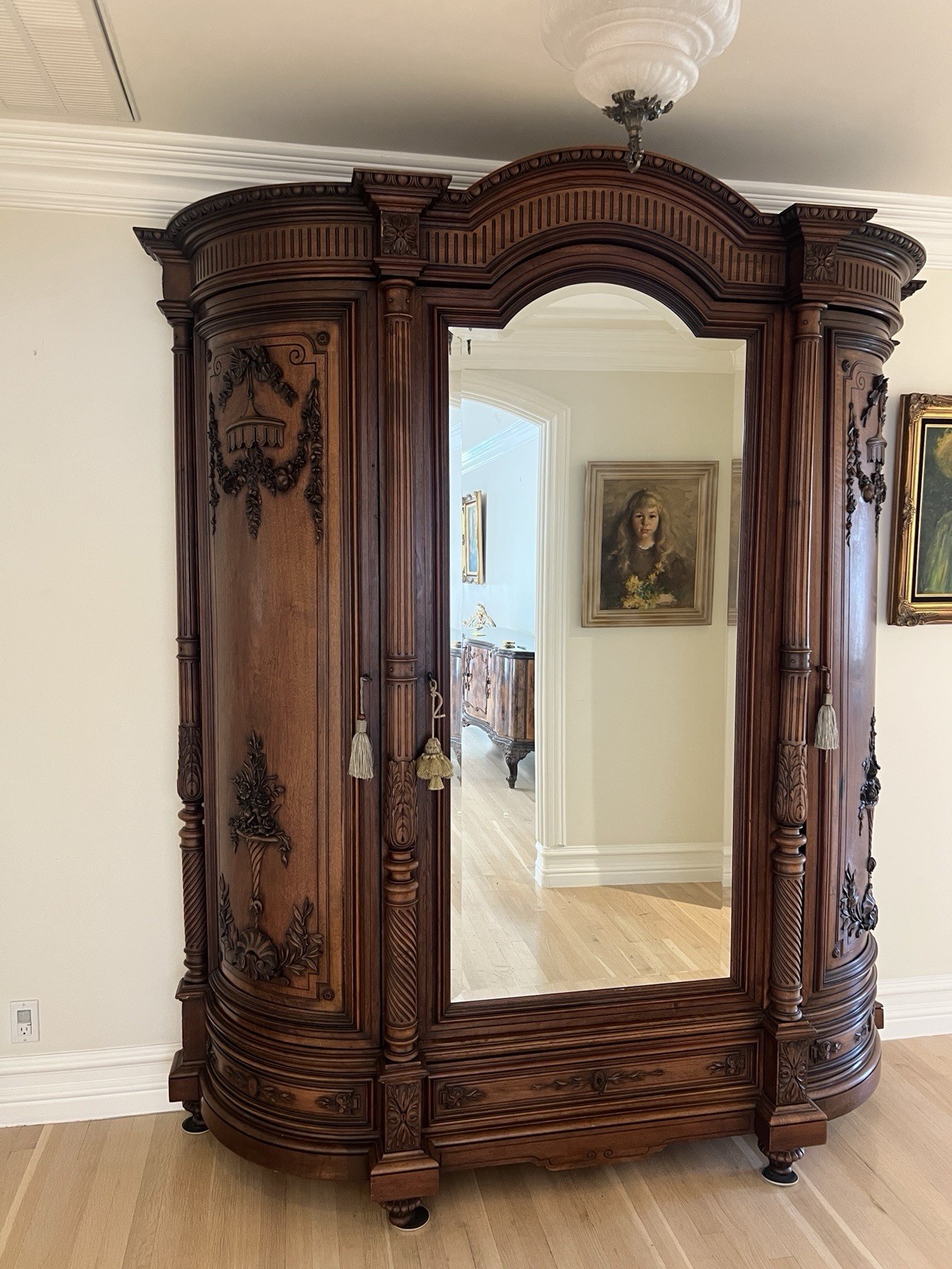 armoire with mirror French / Italian Renaissance Revival 1870-1900