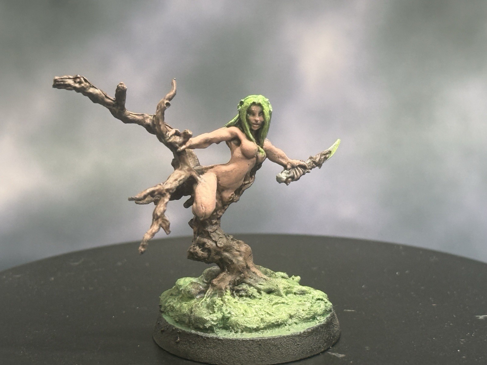 Painted Female Druid Miniature Dungeons & Dragons Pathfinder 28mm Fantasy
