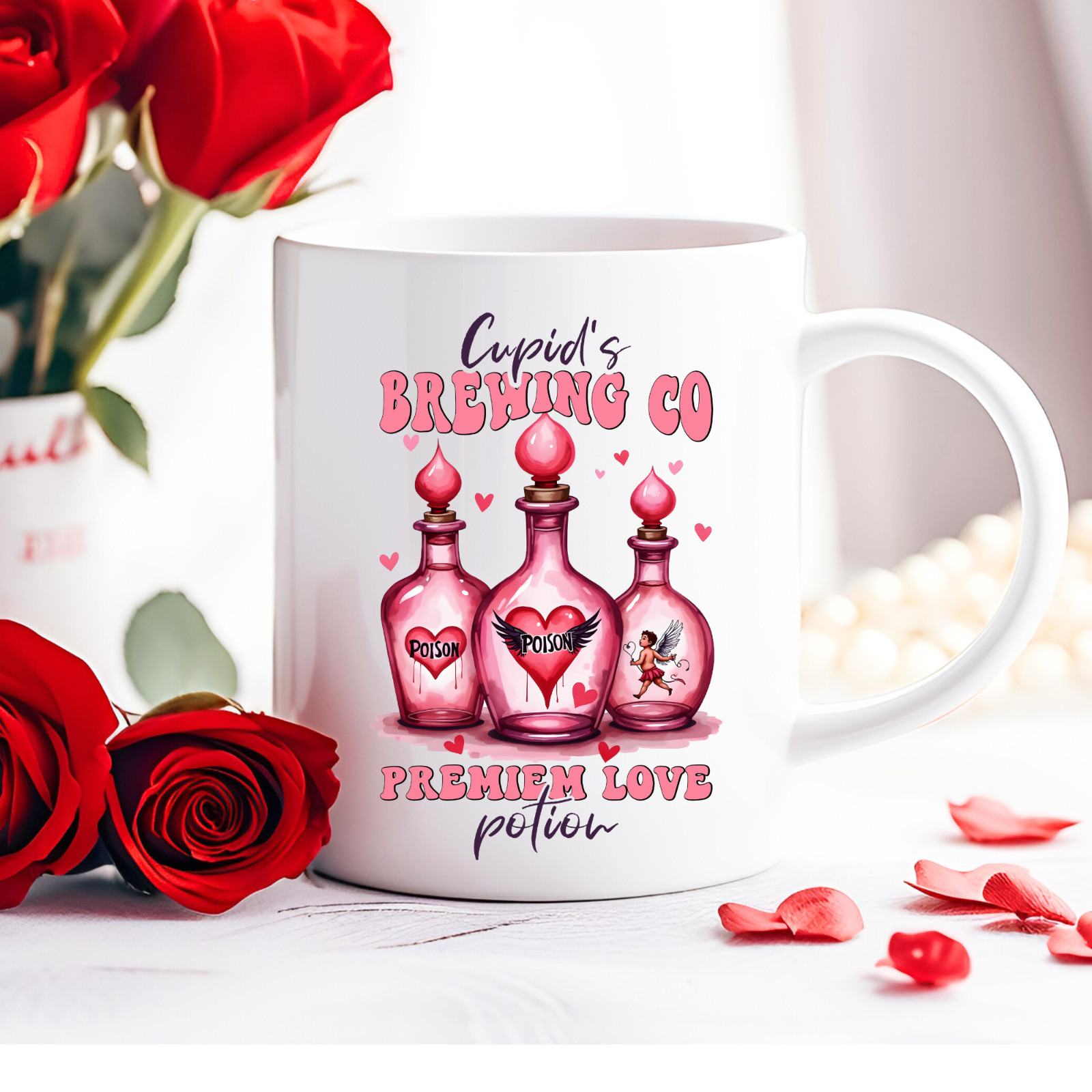Cupid’s Brewing Co Mug Premium Love Potion Valentine Coffee Cup Gift