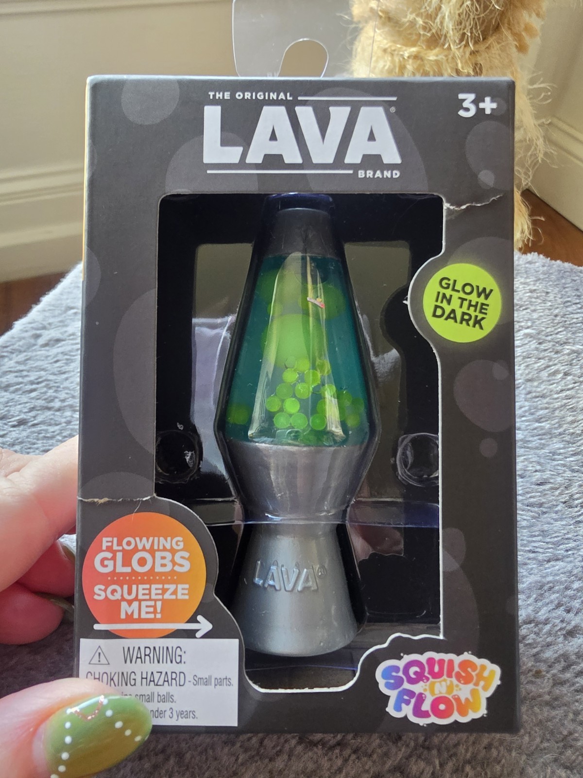 GENUINE Schylling Lava Squish N Flow Glow in Dark Lava Lamp Green *new + sealed GENUINE Schylling Lava Squish N Flow Glow in Dark Lava Lamp Green *new + sealed