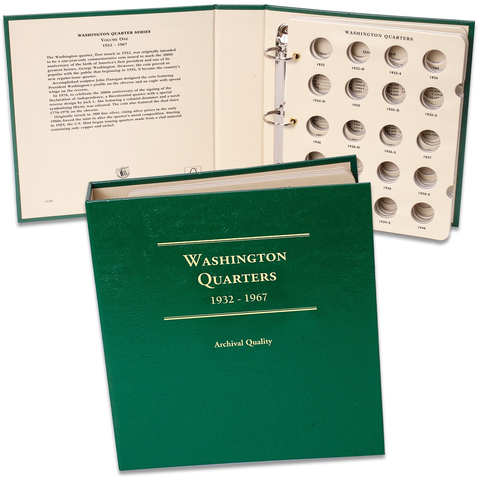 1932-1967 Washington Quarter Album Coin Storage