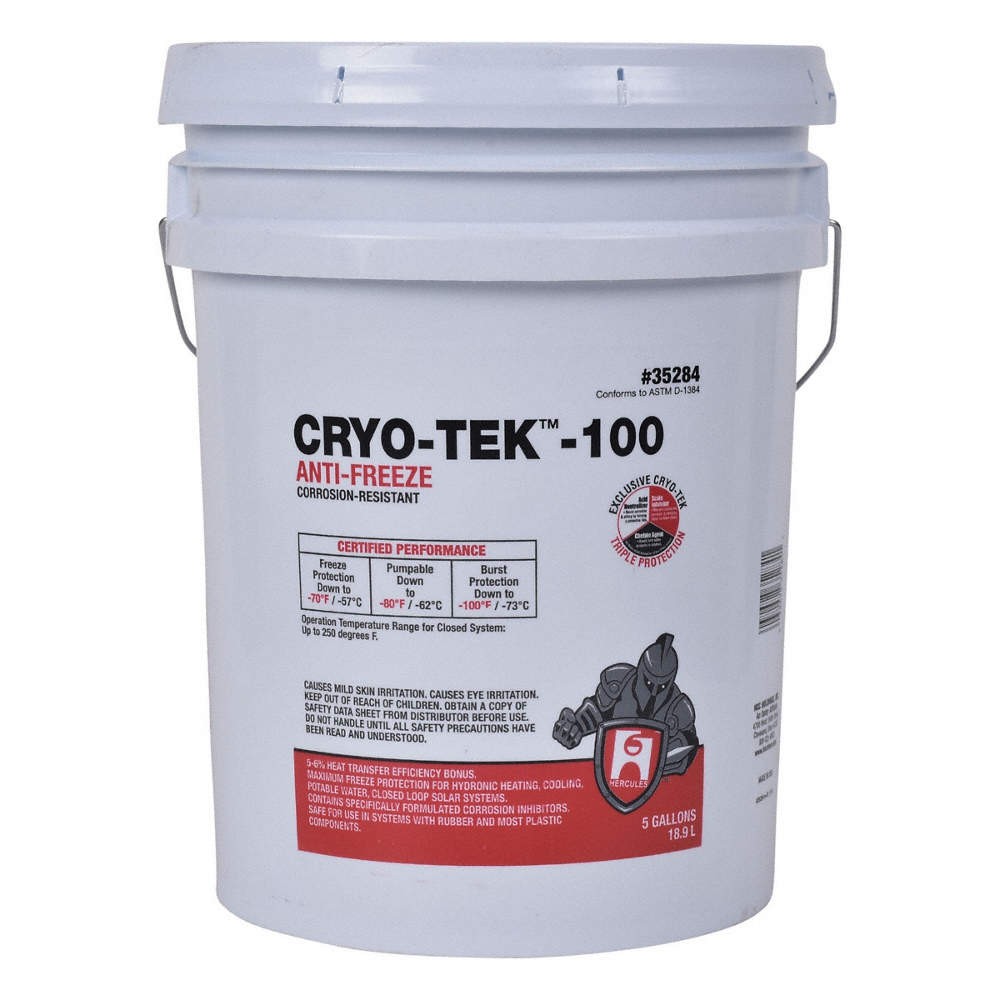 HERCULES 35284 Freeze Protectant, Red, 5 gal, Pail 49K220