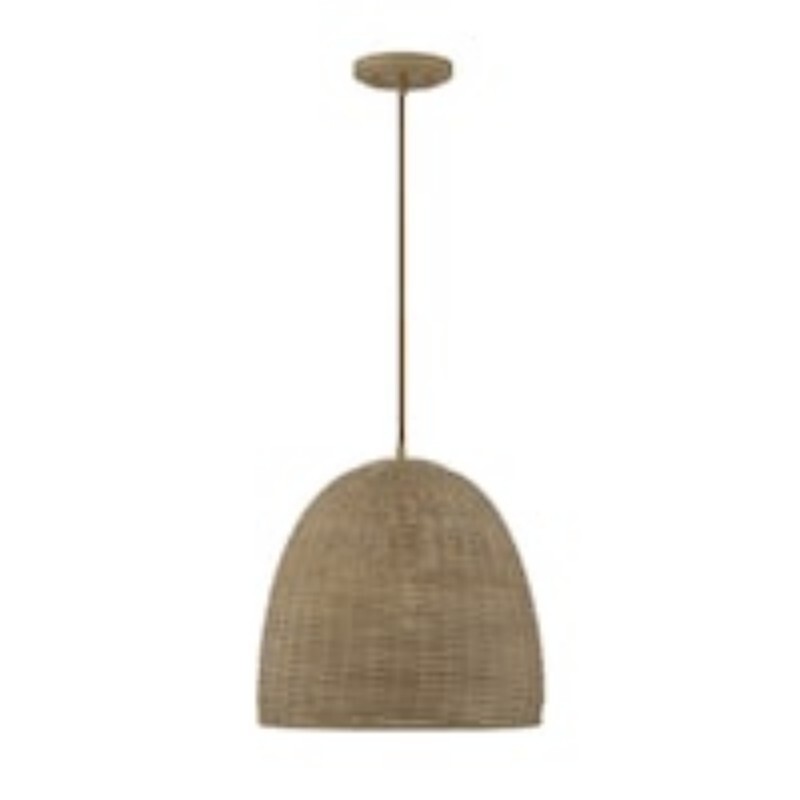 Savoy house M70107NWIC Meridian 1-Light Natural Shaded Pendant Light