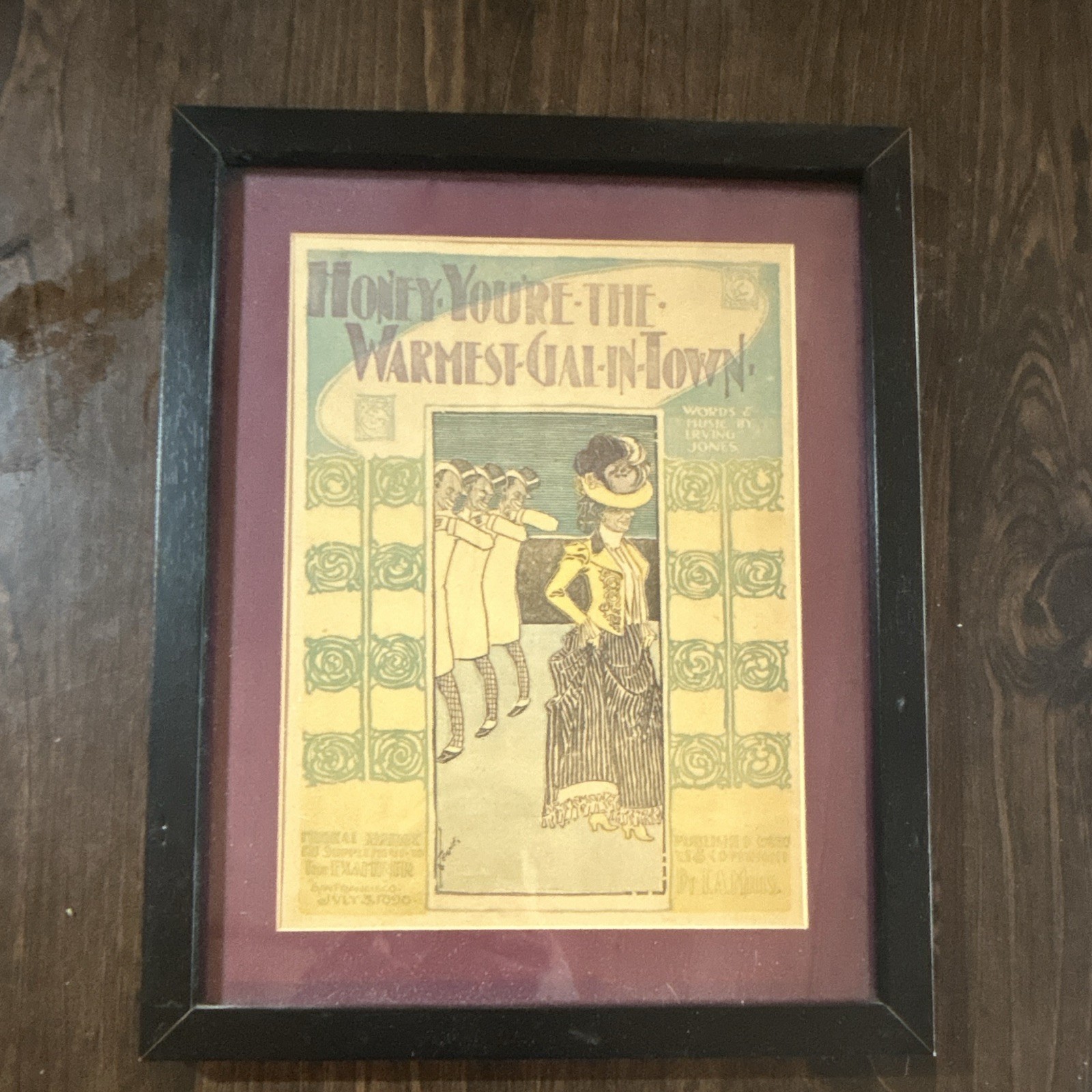 vintage 1898 music supplement cover titled \
