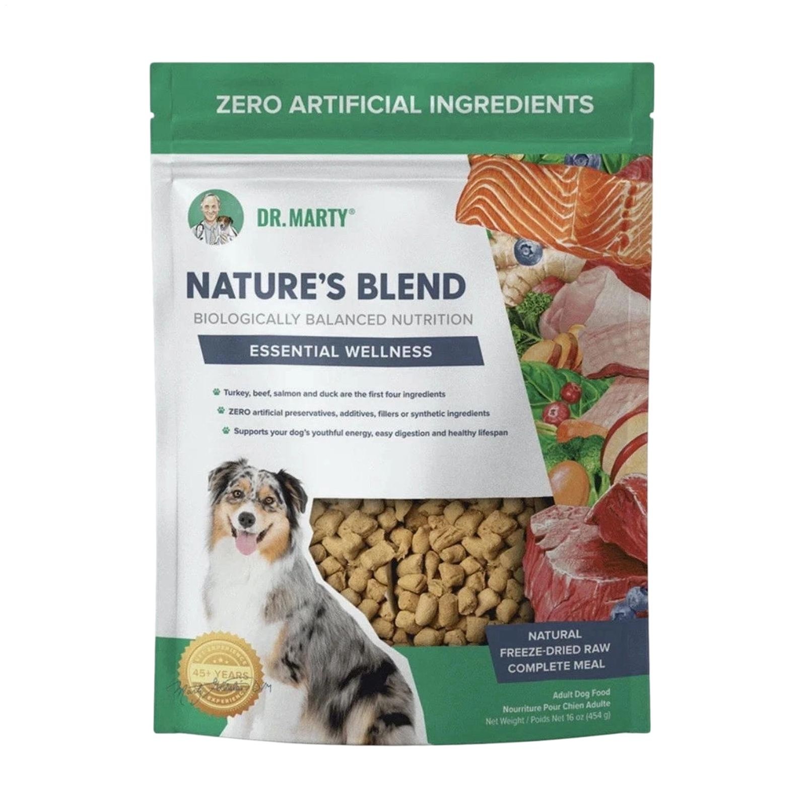 16 oz - Dr. Marty Nature’s Blend Essential Wellness Freeze-Dried Raw Dog Food