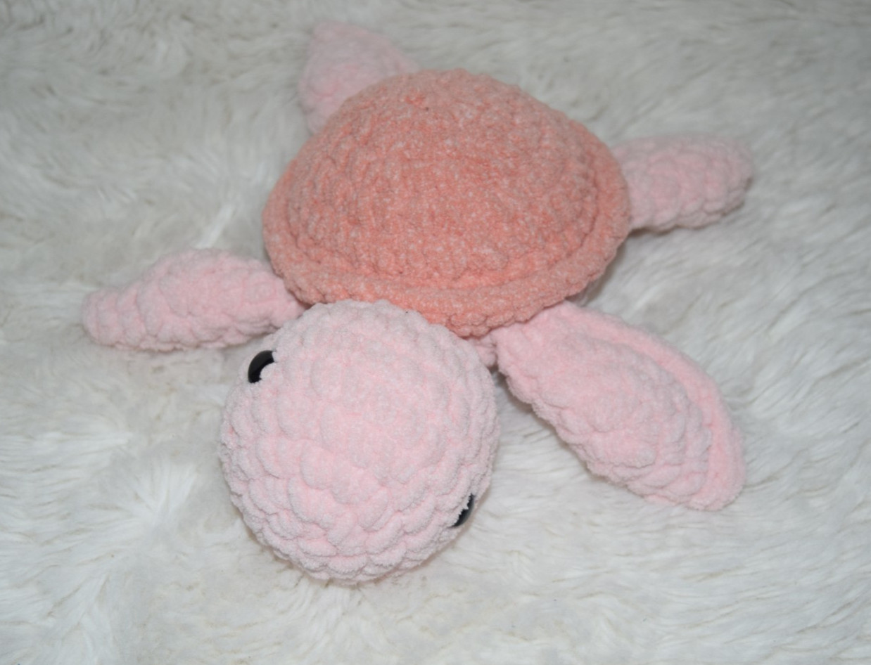 NEW HANDMADE Crochet Plush Pink Stuffed Turtle Animal Perfect Gift NEW HANDMADE Crochet Plush Pink Stuffed Turtle Animal Perfect Gift