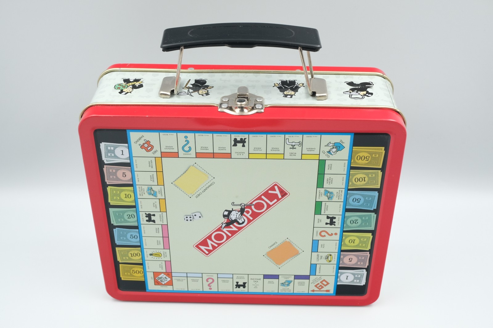 VTG 1998 Monopoly Game Collectable Metal Tin Lunchbox VTG 1998 Monopoly Game Collectable Metal Tin Lunchbox