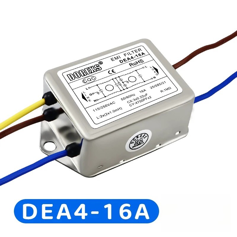10PCS NEW FIT FOR DOREXS single-phase power filter DEA4-16A double lead 16A