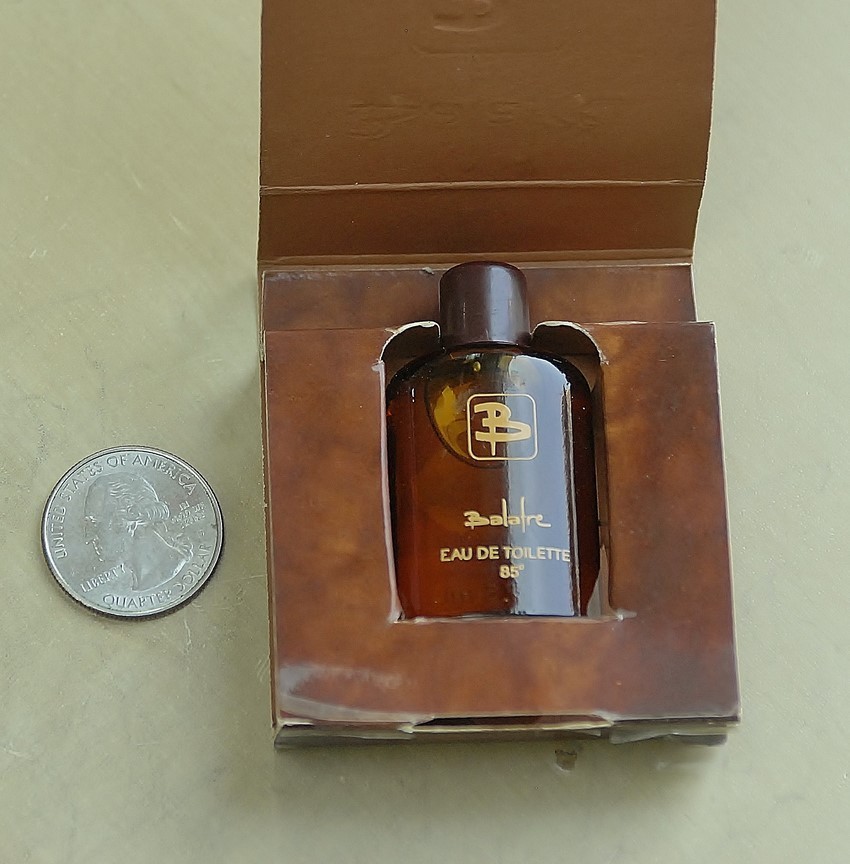 Vtg *BALAFRE by LANCOME* splash EDT 7.5 ml~1/4 oz OLD FORMULA MINIATURE Aged box