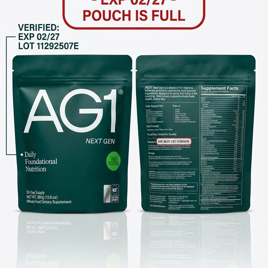 AG1 Athletic Greens Next Gen Daily Foundational Nutrition 390g 30-Day Supply⁠