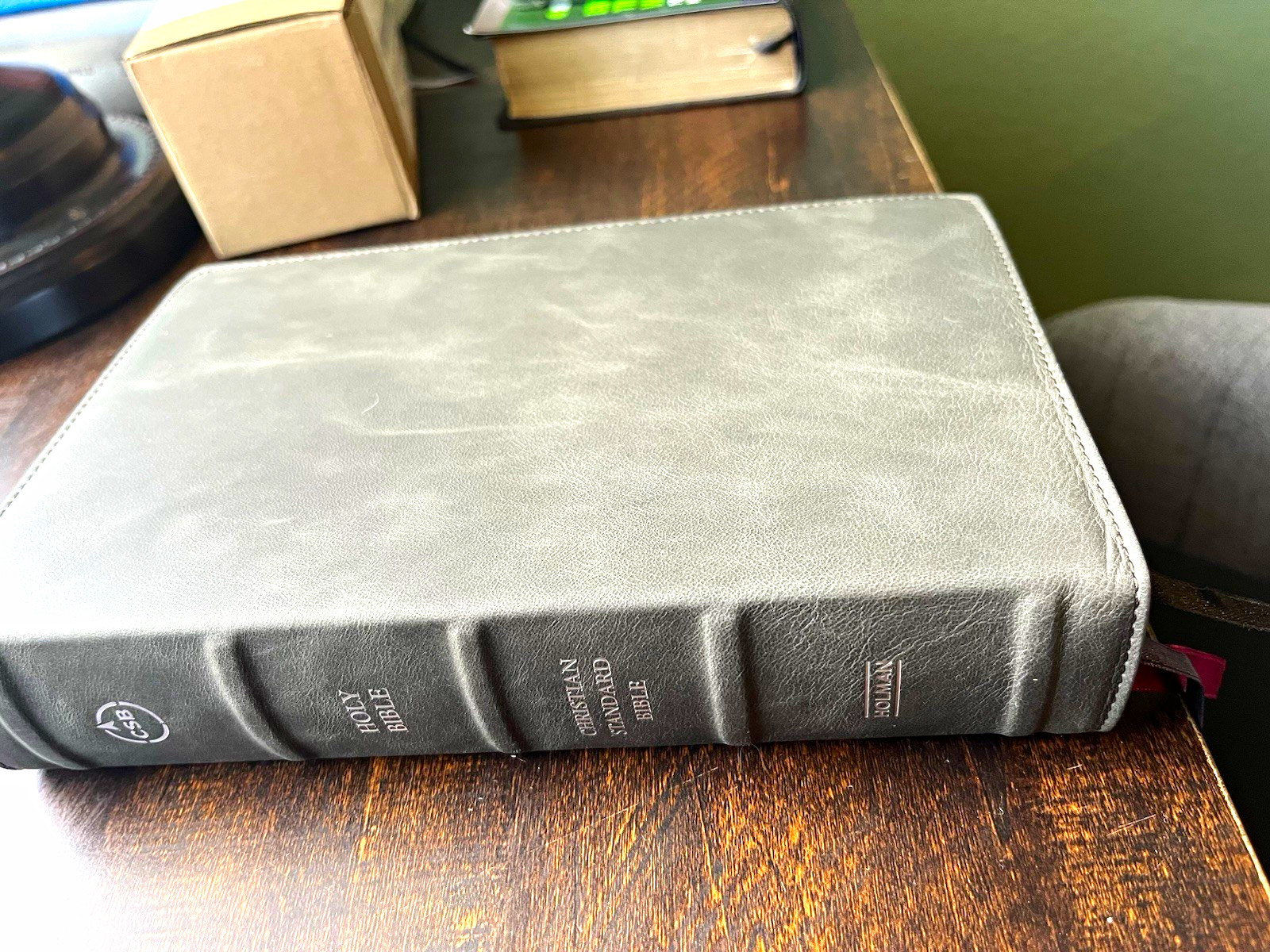 CSB marbled slate personal size bible
