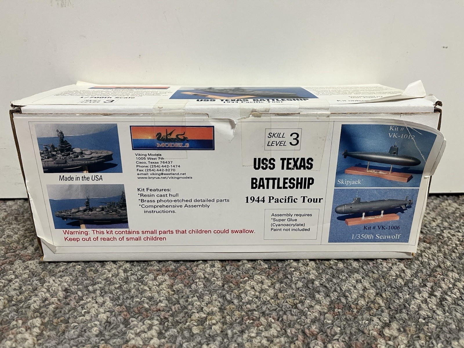* VIKING MODELS 1/700 USS TEXAS BATTLESHIP 1944 PACIFIC TOUR RESIN MODEL KIT