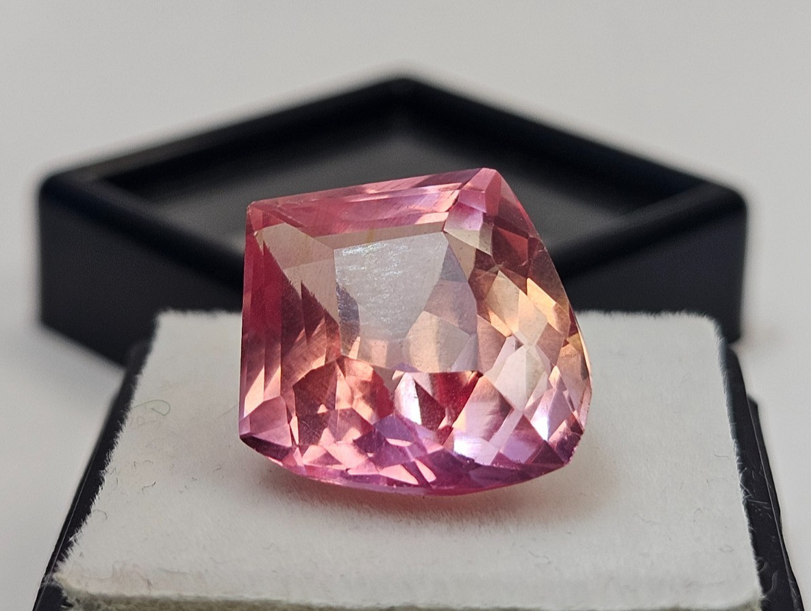 Padparadscha Sapphire NATURAL Fancy Cut 16-18 Ct Ring Making GEMSTONE FR-534