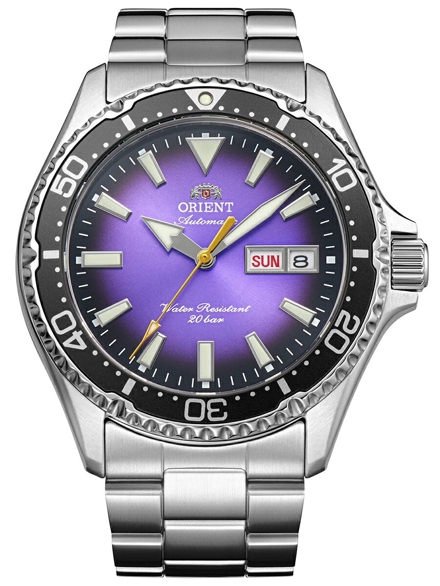 ORIENT Sports Mako RN-AA0827V Automatic SS Purple Dial Limited Model Mens Watch