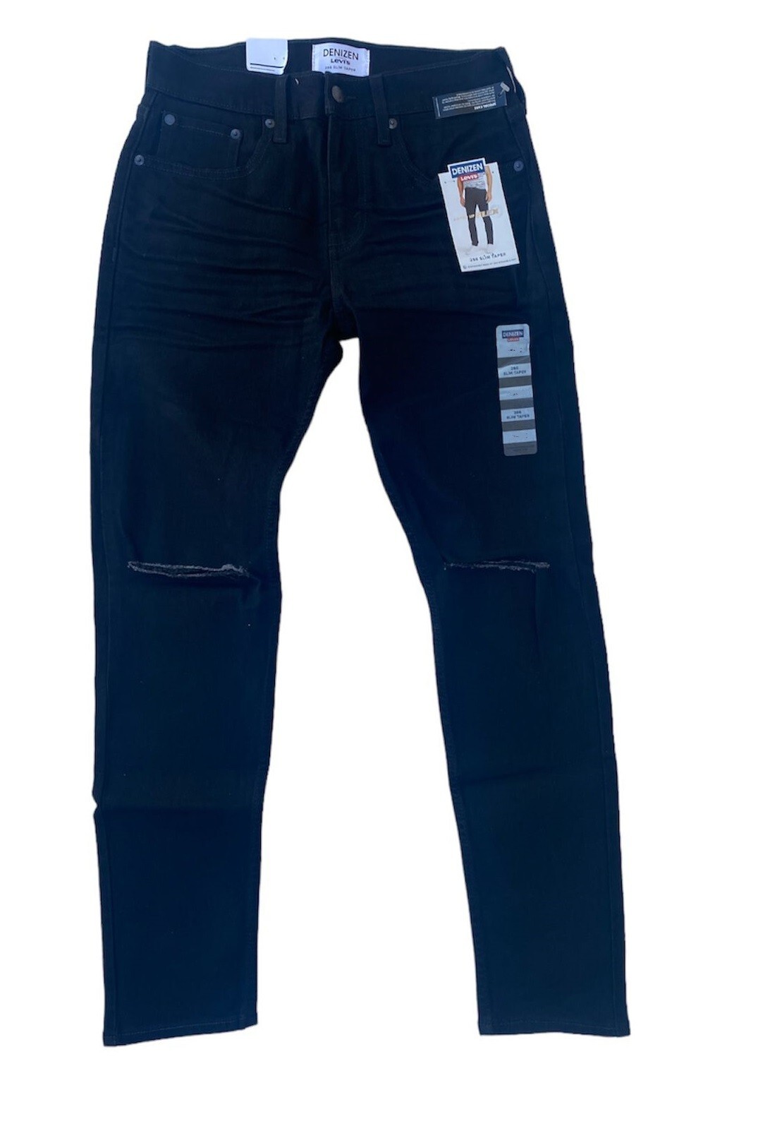 DENIZEN from Levi 286 Taper Jeans Men\'s Cruise Black Denim Slim Fit Size 30X32