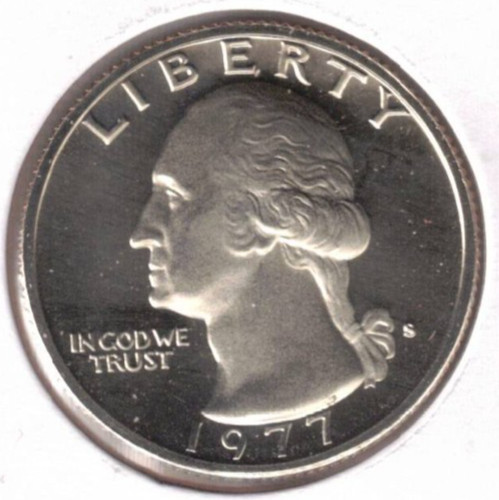 1977-S San Francisco Proof Washington Quarter Coin 1977-S San Francisco Proof Washington Quarter Coin