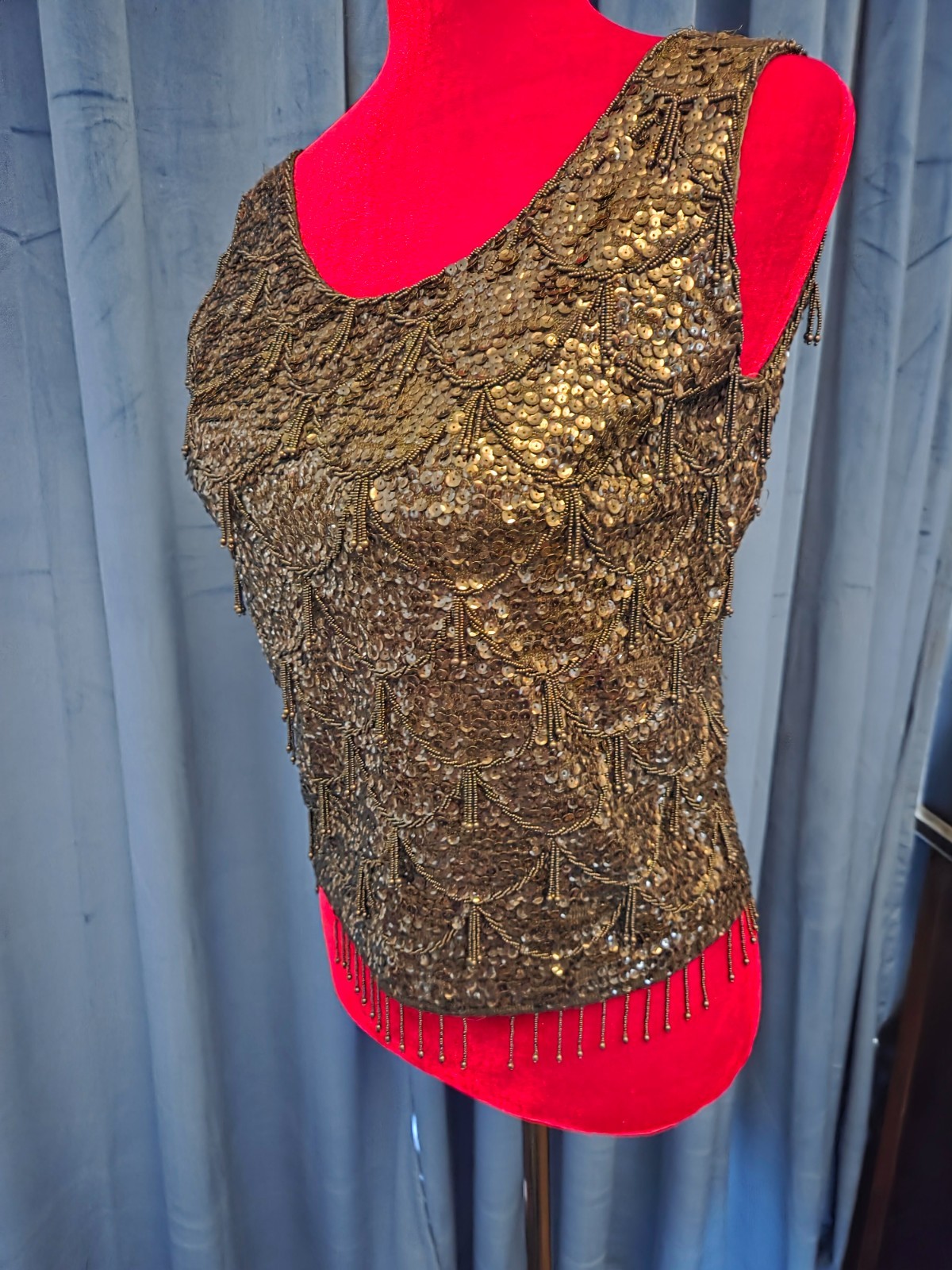 Judy Garland Owned Worn Black Beaded and sequin top from husband Mickey Deans