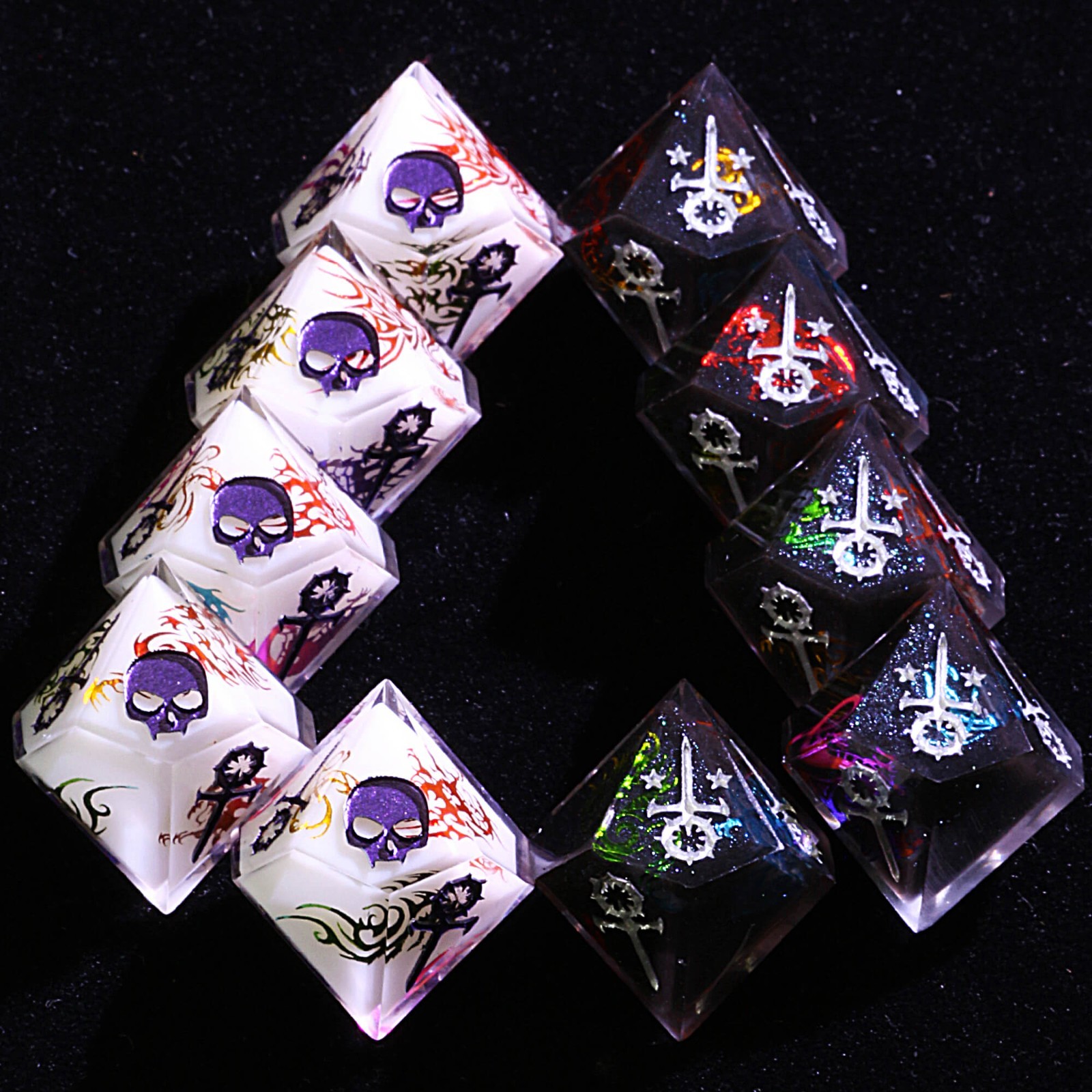 15 Polyhedral Resin Sabbat VtM Dice Set WoD Chameleon Gambit
