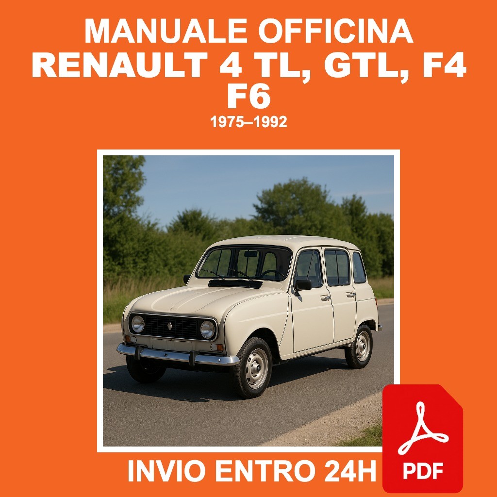Workshop manual Renault 4 Tl, GTL, F4 / F6 1975-1992 CD REPAIR PDF IT