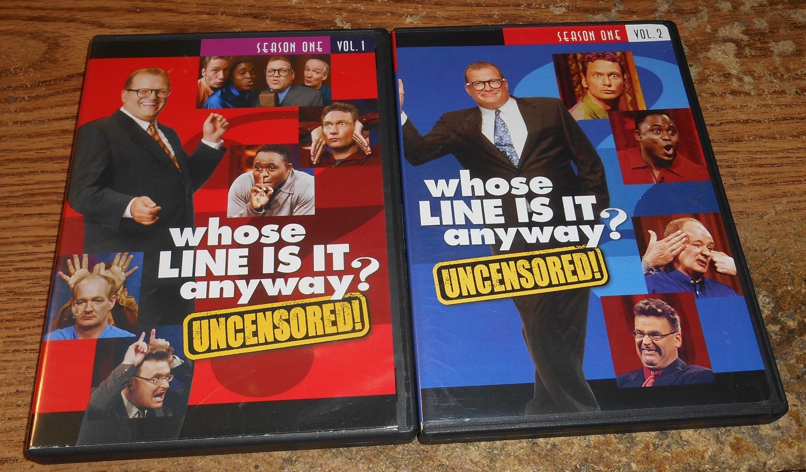 WHOSE LINE IS IT ANYWAY? SEASON 1 VOL. 1 & 2 DVD LOT/DREW CAREY/WAYNE BRADY