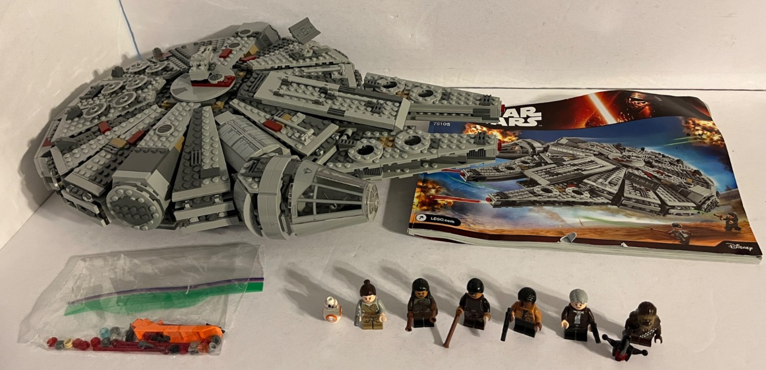 LEGO 75105 Star Wars Millennium Falcon Force Awakens 100% Complete Set MiniFigs LEGO 75105 Star Wars Millennium Falcon Force Awakens 100% Complete Set MiniFigs