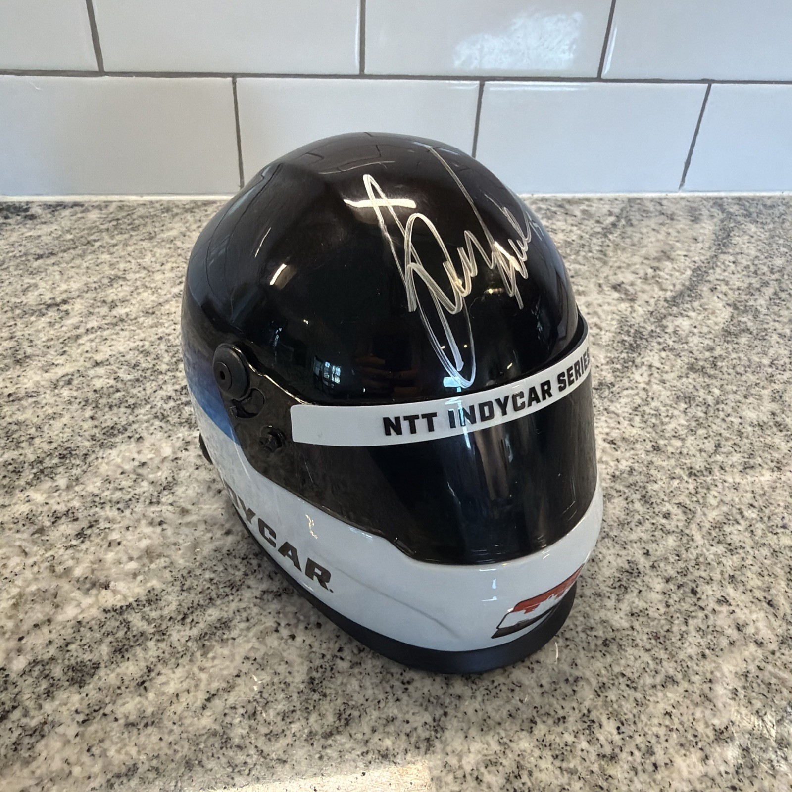 Graham Rahal signed Indycar NTT helmet Graham Rahal signed Indycar NTT helmet