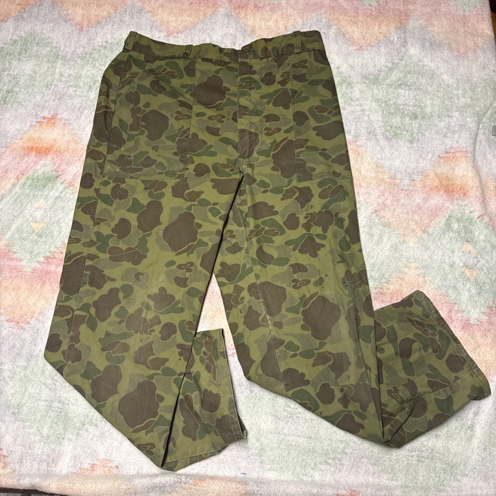 VTG 1960’s Men’s Large Kamo Pants Ripstop 100% Cotton 36x32