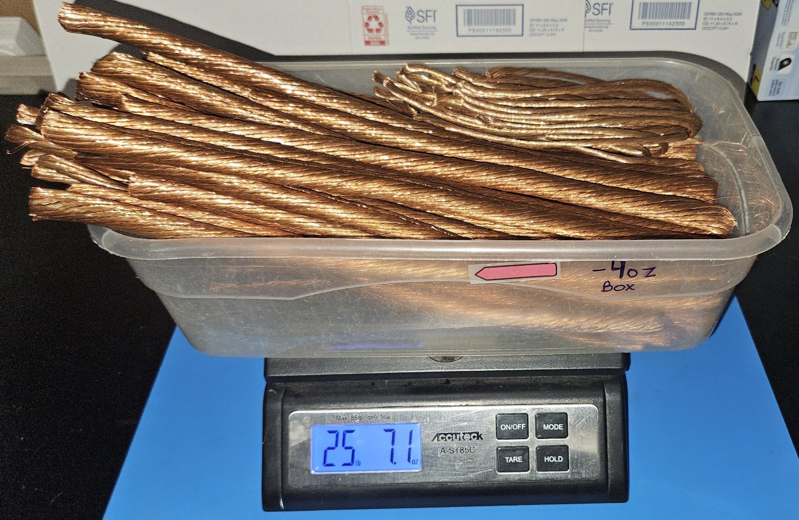 25 Lb. Bare Bright Copper Scrap Wire. Clean.
