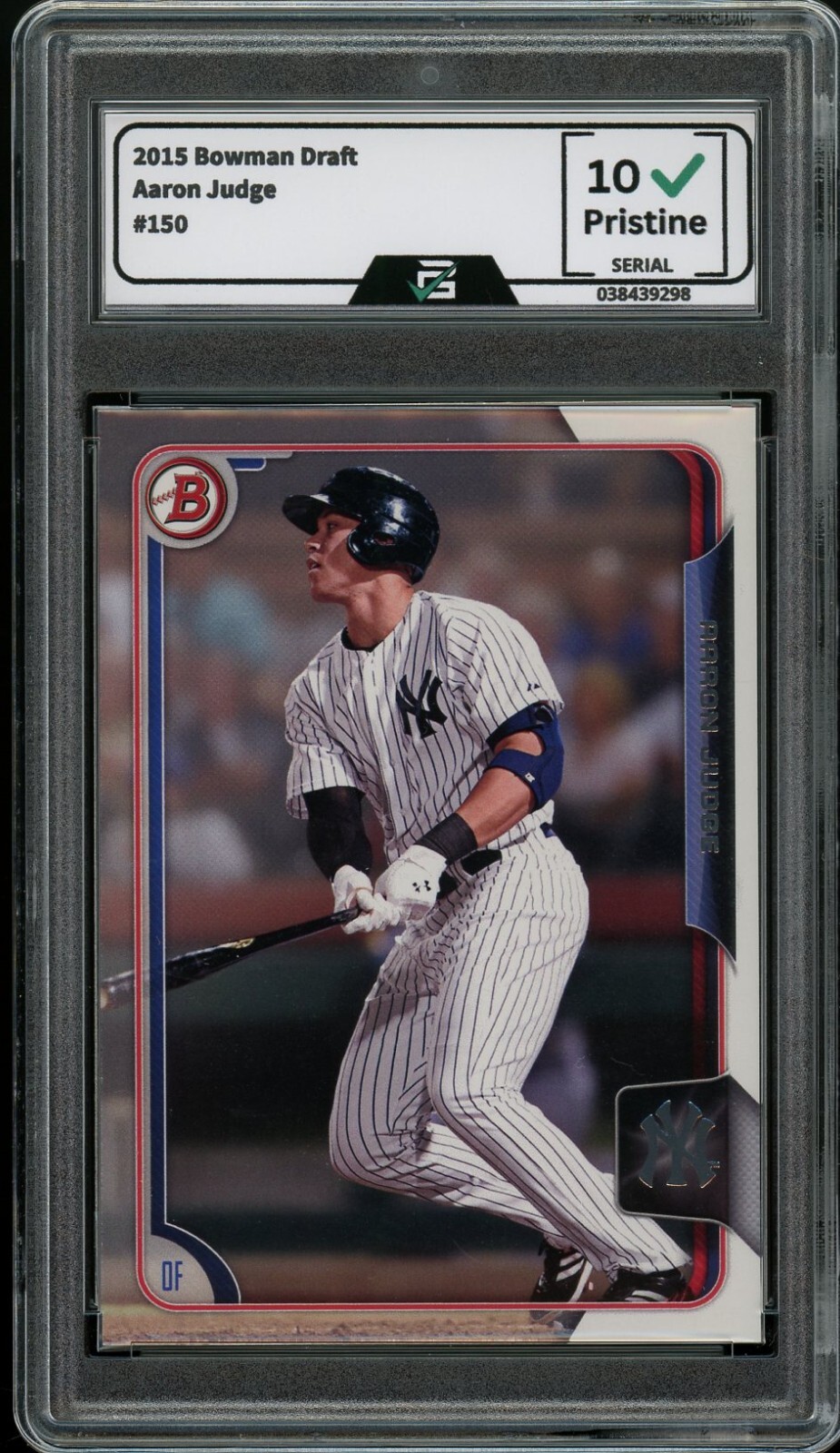 Aaron Judge 2015 Bowman (Topps) Graded 10 Rookie Card #150 RC New York Yankees