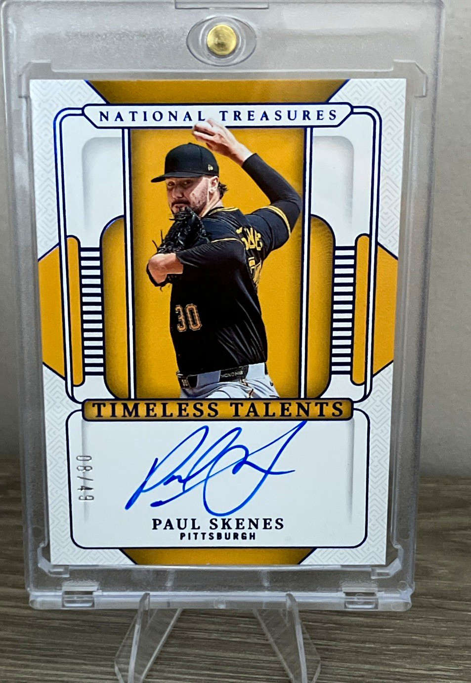 2025 National Treasures Paul Skenes Timeless Talents On-Card Auto /49 TT-PSK