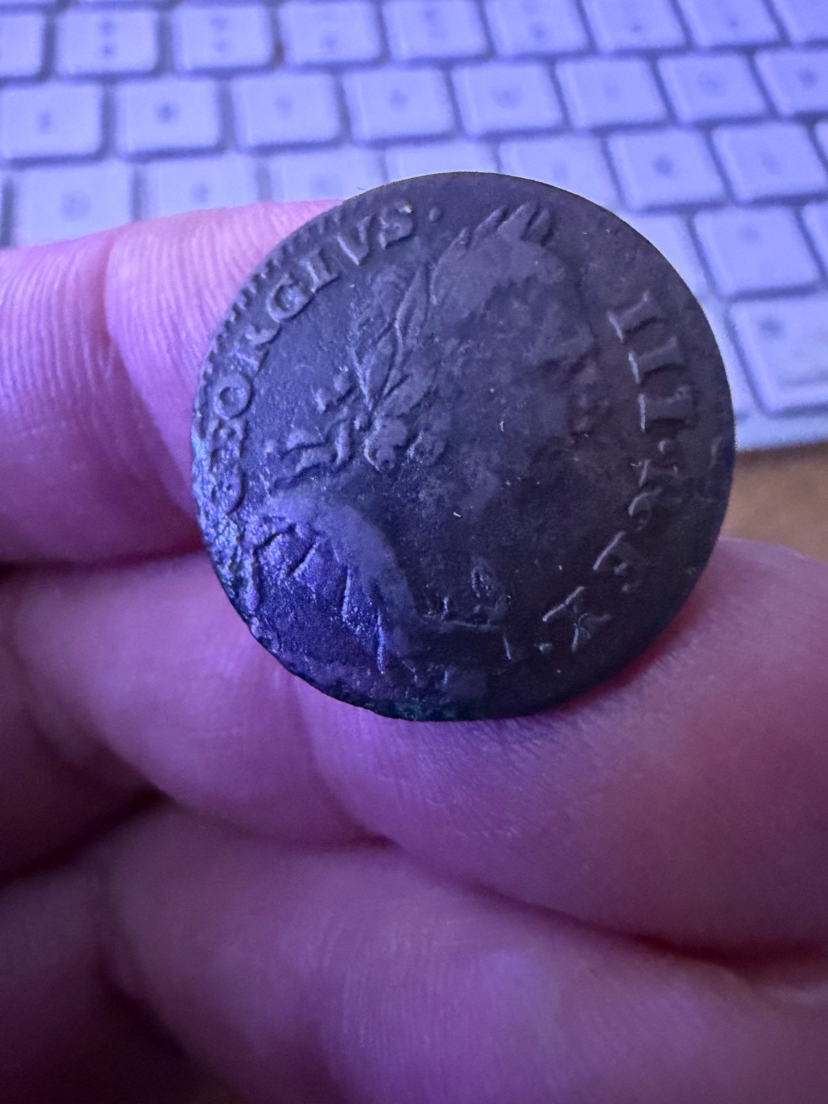 1773 George III Farthing 1/4d Great Britain Colonial Era Copper Coin