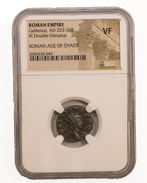 Ancient Roman Gallienus AE Bronze Coin NGC VF AD 253-268