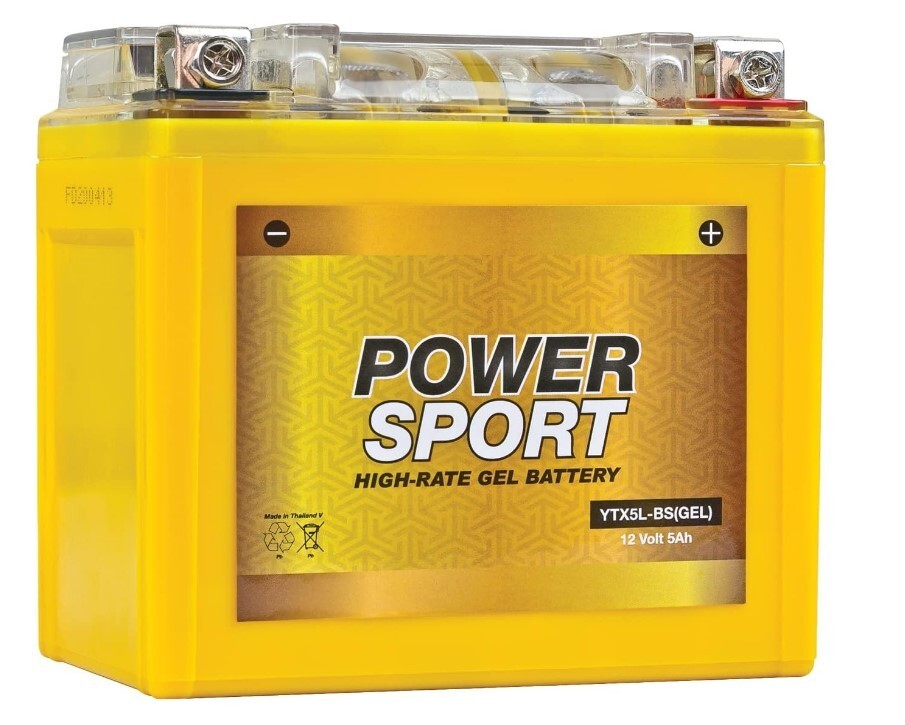 YTX5L-BS 12V 5AH Gel Battery Replacement for ES5L-BS, GTX5L-BS, PTX5L-BS