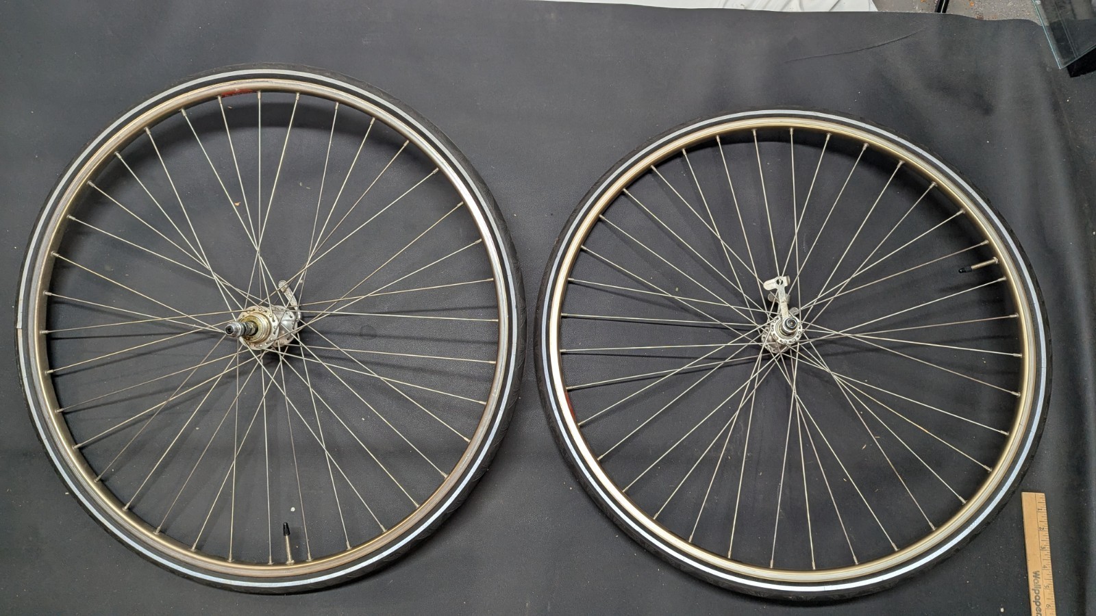 Vintage Araya 700C 36H Alloy Rims Pair Made In Japan Sunshine Hubs Road Bike