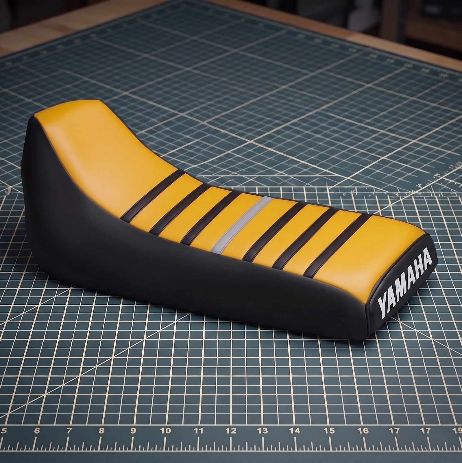 Yamaha Blaster 200 Seat Cover For 1988 To 2006 Yellow Black Vinyl Seat Cover