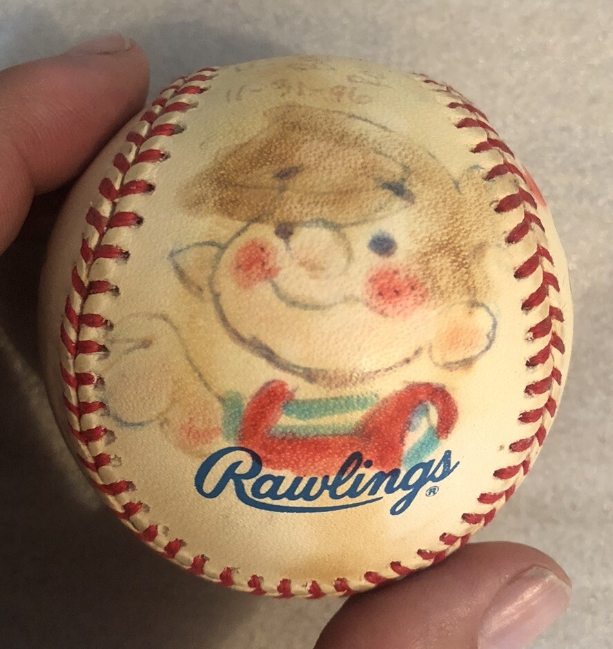 Ron Ferdinand Denis the Menace Signed Rawlings Baseball Multiple Sketches
