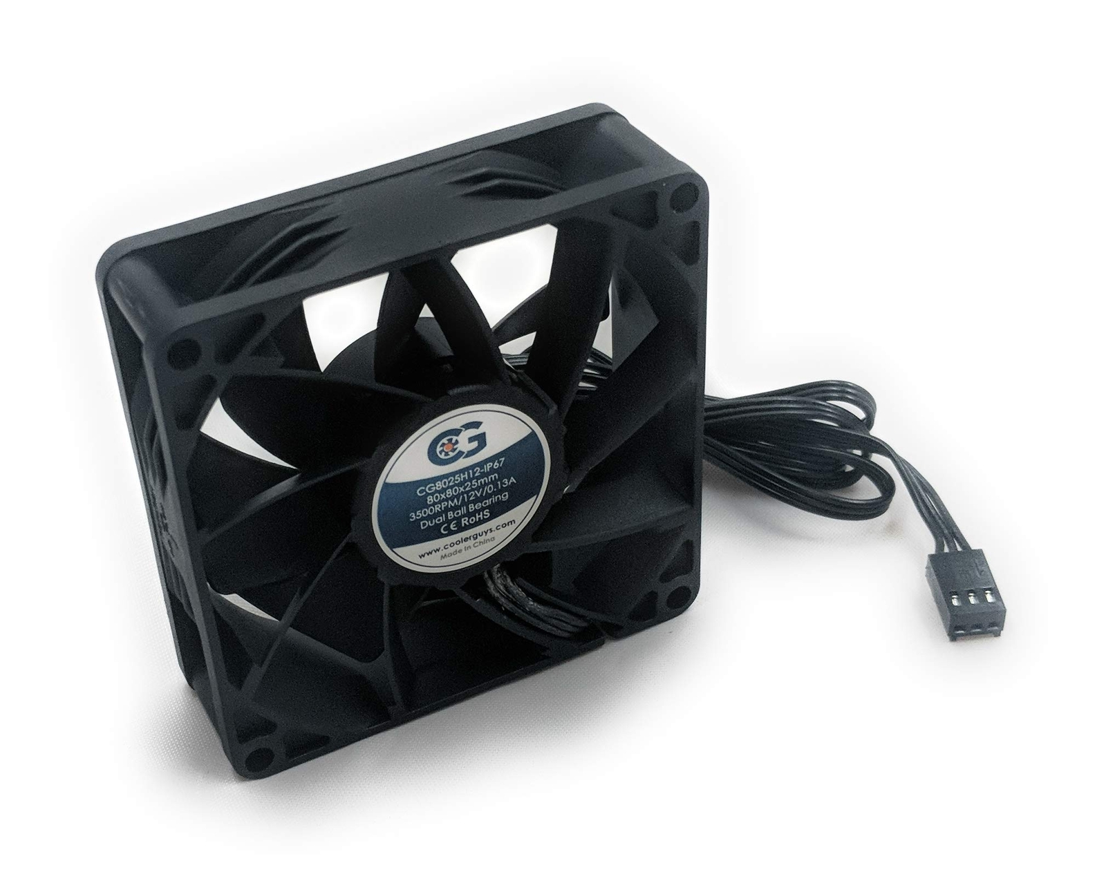 Coolerguys 12vDC Waterproof IP67 Fan (High Speed 80x25mm)