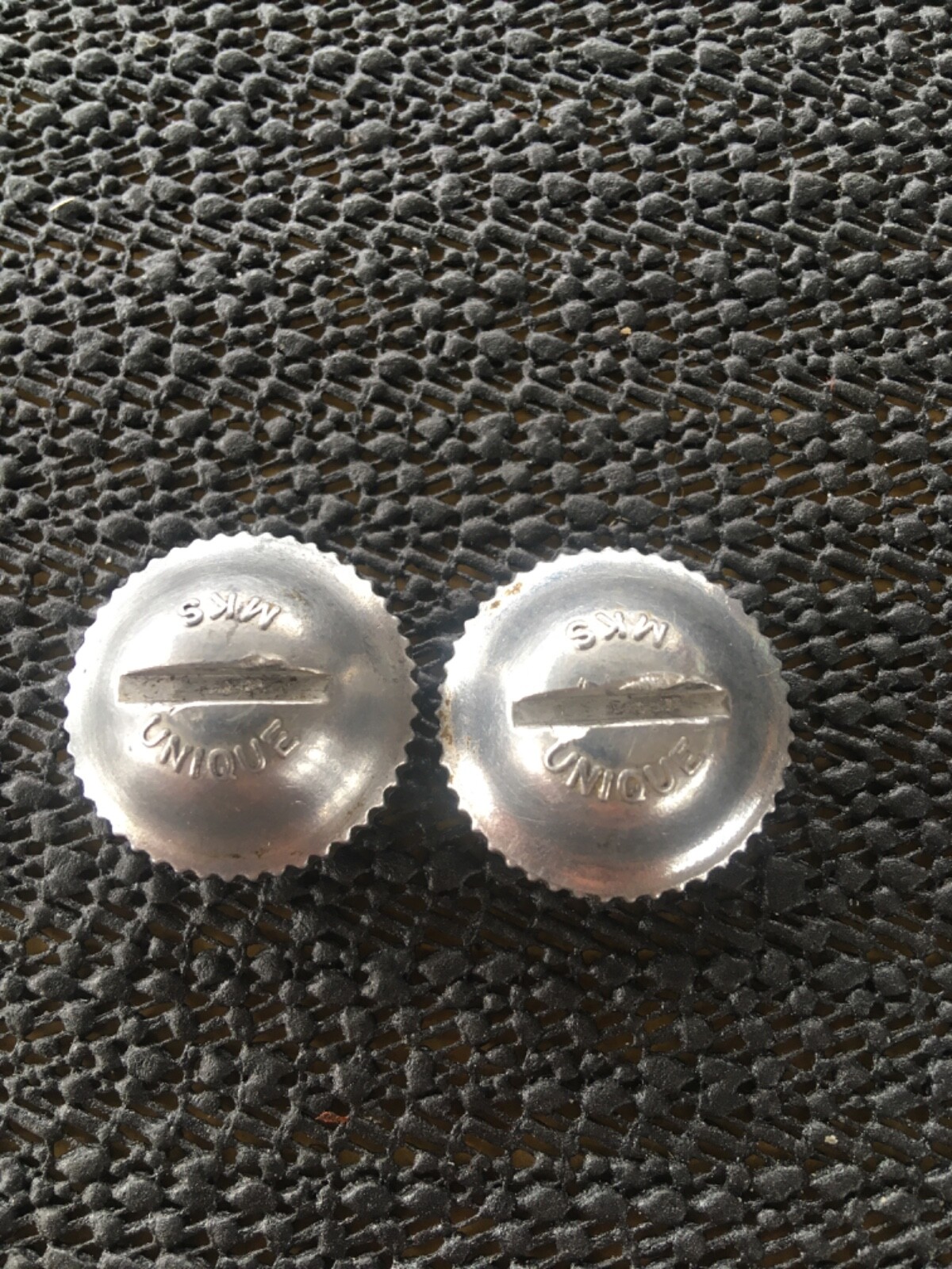 Vintage MKS Unique Pedal Dust Caps Alloy Set Of 2