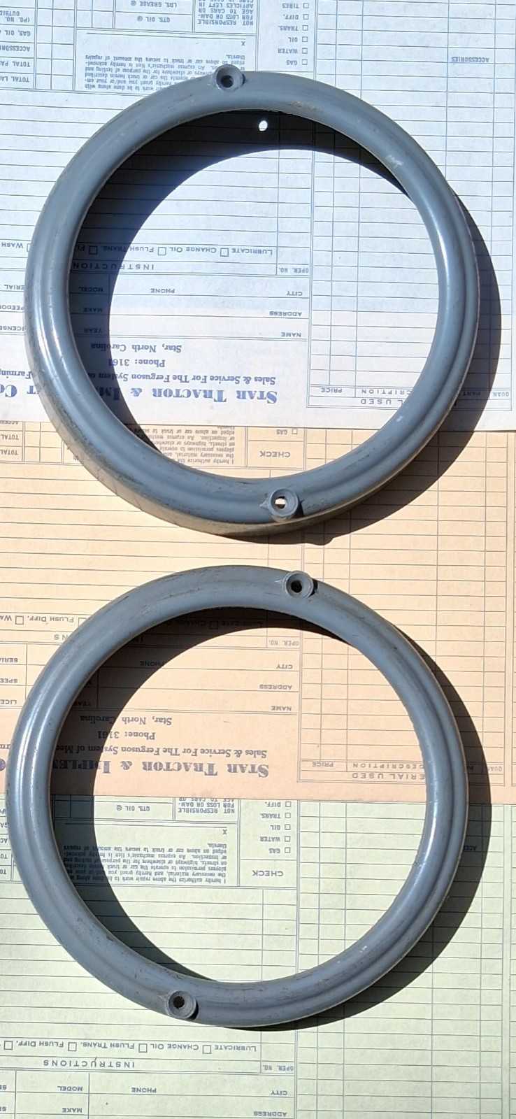 NOS Vintage Guide Lamp Headlight Bezels Rings MATCHING PAIR 20772 GM Truck...