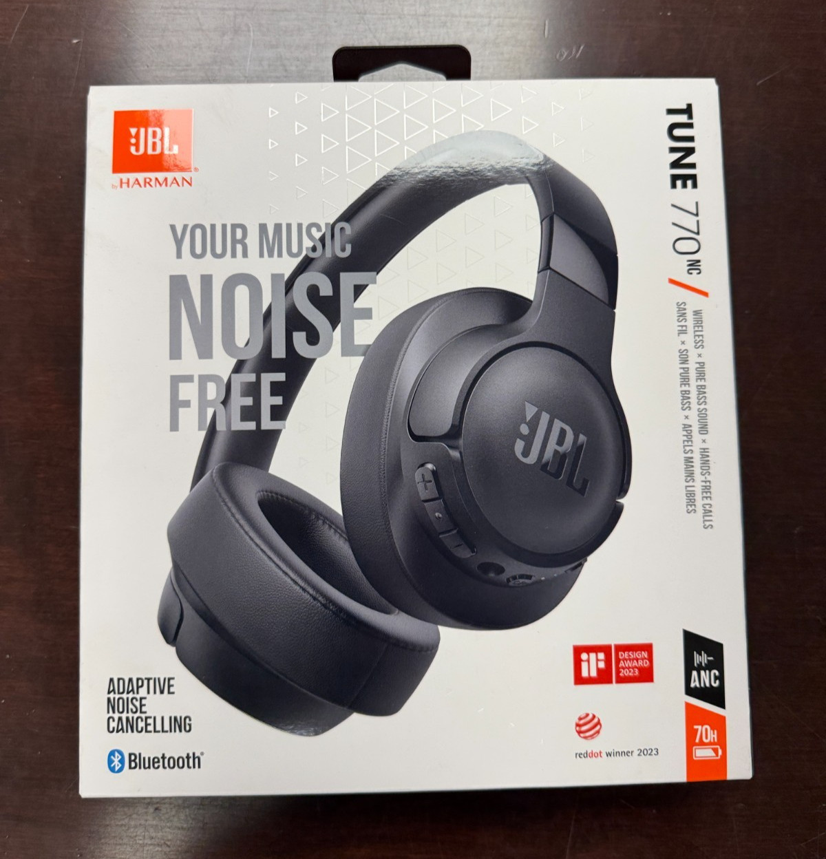 NEW JBL Tune 770NC Wireless Bluetooth Over-Ear Headphones ANC Black 70Hr