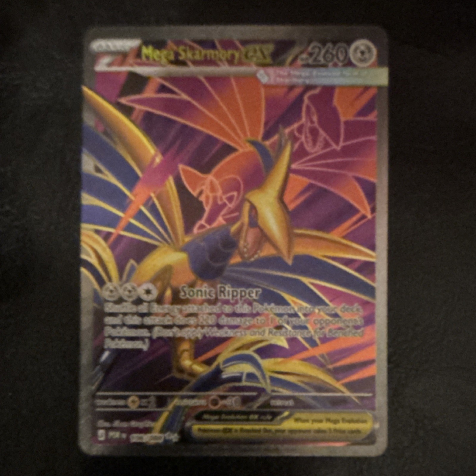 Mega Skarmory EX Holo 260 HP English Pokémon TCG Standard Size Mega