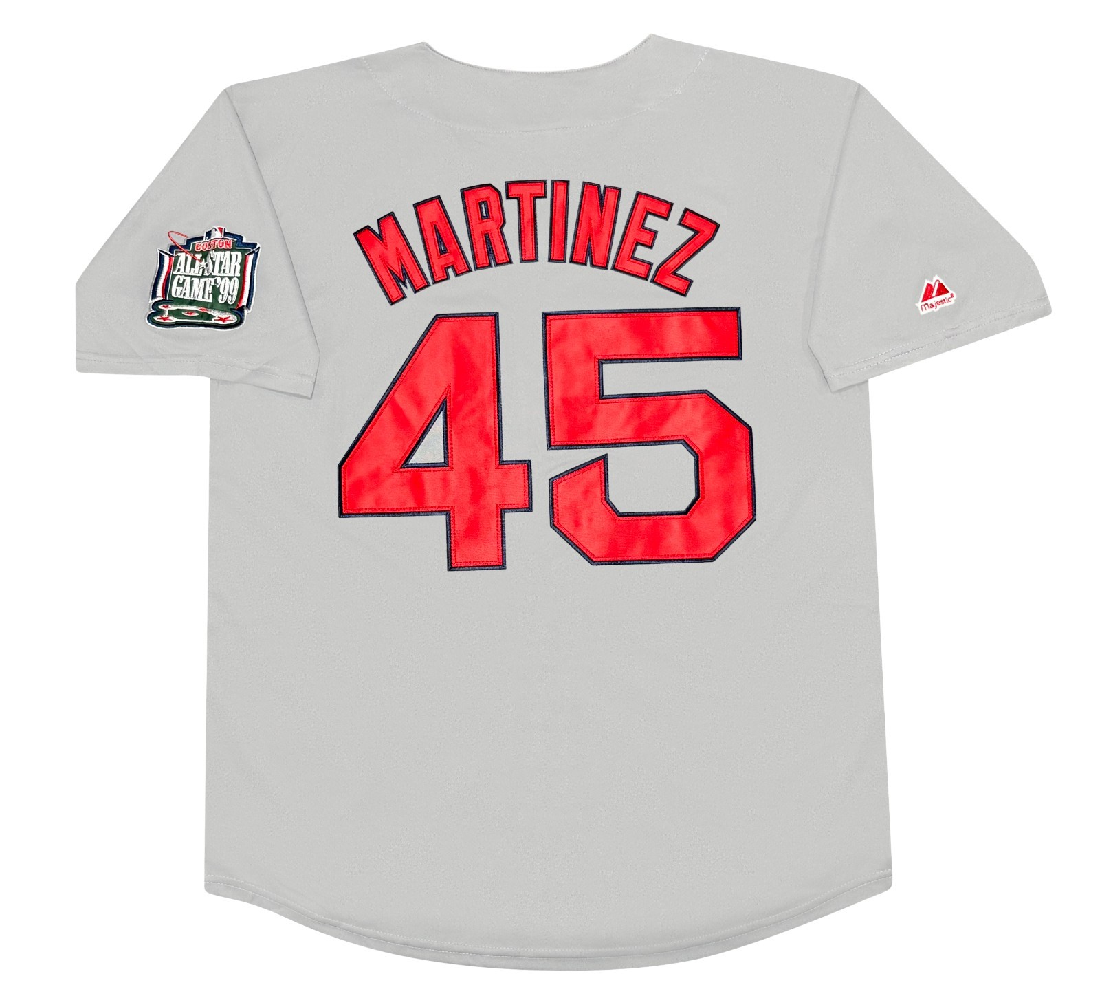 Pedro Martinez 1999 Boston Red Sox Men\'s Grey Road Jersey w/ All Star Patch Pedro Martinez 1999 Boston Red Sox Men\'s Grey Road Jersey w/ All Star Patch