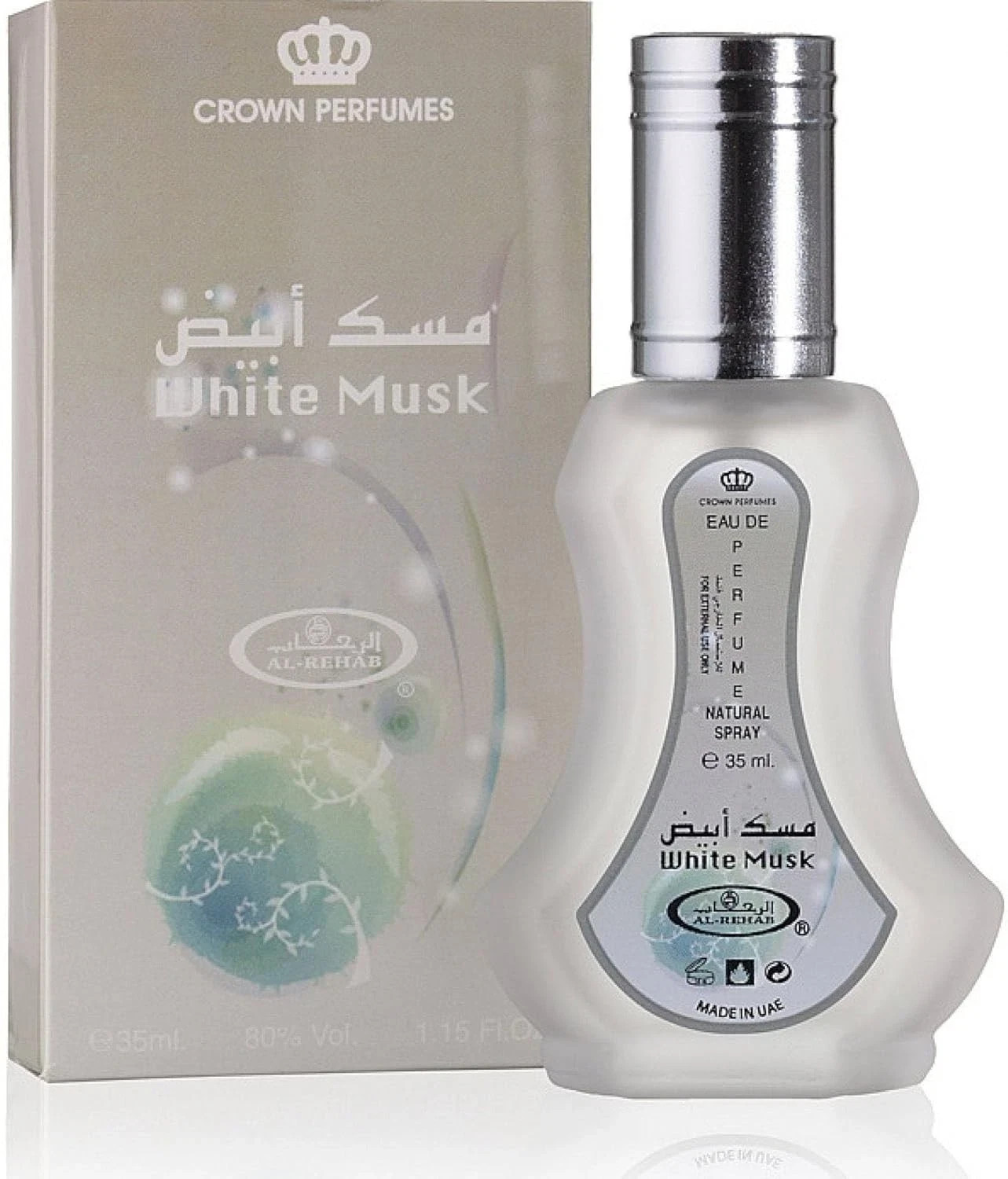 Al-Rehab White Musk Eau De Natural Perfume Spray 35ml – Soft Clean Long Lasting.